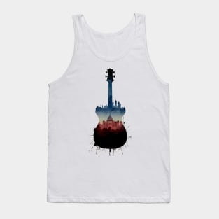 Taj Mahal l Guitar l Musician l India l Art Tank Top